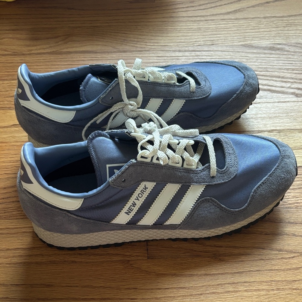 Rare Adidas New York Blue and white Sneakers